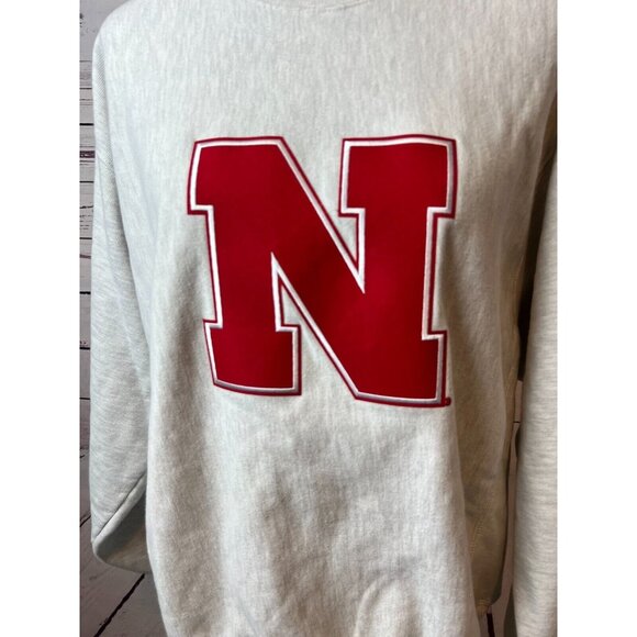 Champion Reverse Weave‎ Sweatshirt Mens Large Nebraska NCAA Pullover Vintage - Picture 1 of 10